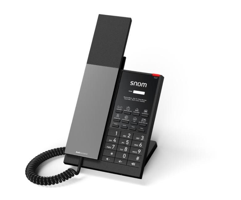 SNOM HD350W Hospitality Telephone, Antibacterial housing, Large LED call indicator, Power over Ethernet (PoE), WLAN - Image 1