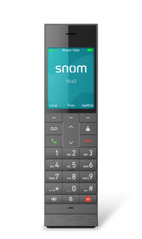 SNOM HM201 DECT Hospitality Telephone, Cordless DECT handset, Antibacterial housing, Large colour display, Up to 4 handsets, Backlit keypad, PoE - Image 1