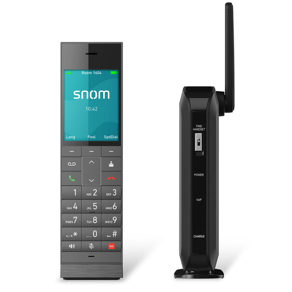 SNOM HM201 DECT Hospitality Telephone, Cordless DECT handset, Antibacterial housing, Large colour display, Up to 4 handsets, Backlit keypad, PoE - Image 2
