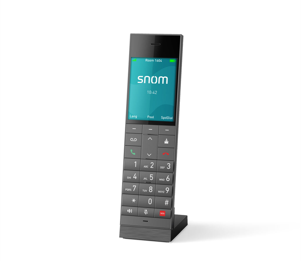SNOM HM201 DECT Hospitality Telephone, Cordless DECT handset, Antibacterial housing, Large colour display, Up to 4 handsets, Backlit keypad, PoE - Image 4