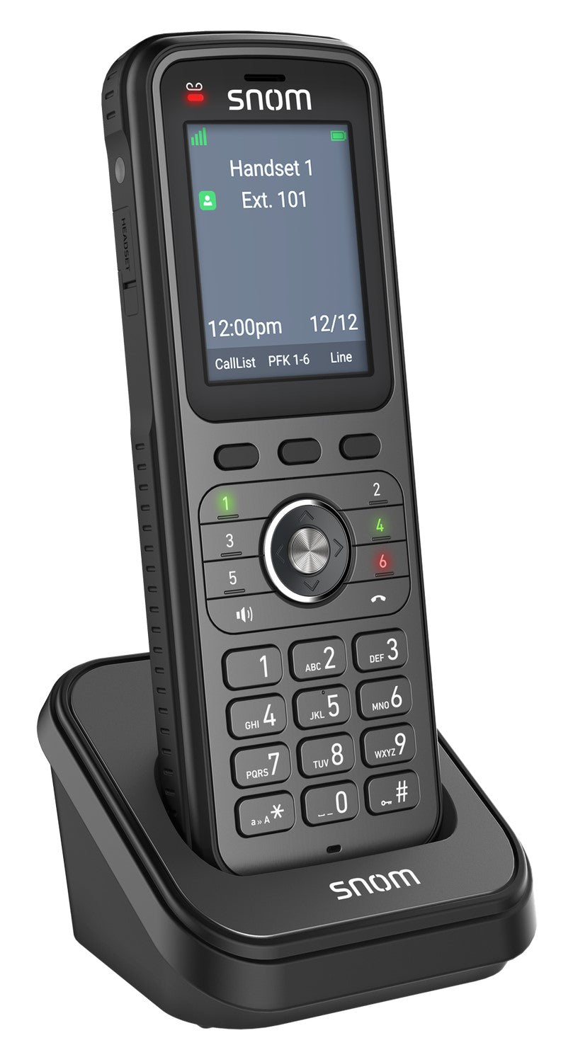 SNOM M56 DECT Handset, 2.4-inch colour display, 6 programmable LED function keys, IP67 protection class, 12 hours talk time, Bluetooth support, SCE - Image 2