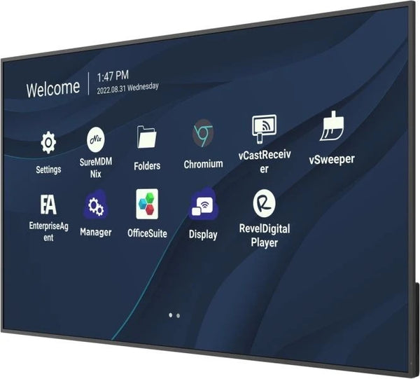 ViewSonic CDE7530 75" 4K Presentation Display, Wireless presentation Single USB-C cable 24/7 video playback Remote management ProAV Portrait display