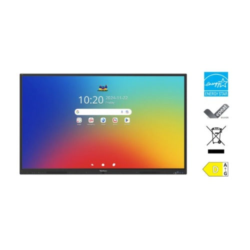 ViewSonic ViewBoard IFP6535-1-1C, 65-inch EDLA-certified interactive,  Android 16, octa-core CPU, USB-C connectivity, 4K UHD - Image 3