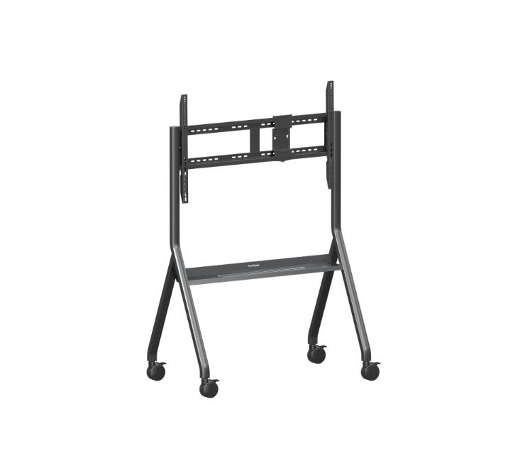 ViewSonic VB-STND-009 Slim Trolley Cart for 55" to 105" Display, Streamlined, height-adjustable design, 360° silent wheels with quick-release brakes - Image 2