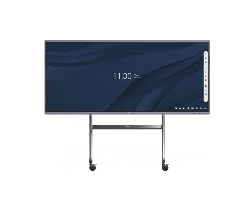 ViewSonic VB-STND-009 Slim Trolley Cart for 55" to 105" Display, Streamlined, height-adjustable design, 360° silent wheels with quick-release brakes - Image 3