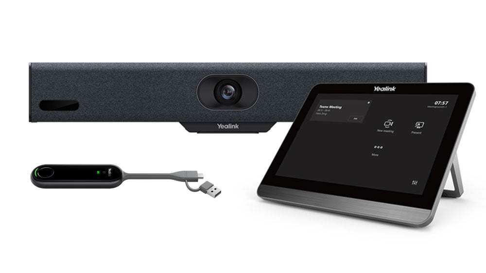 Yealink Meeting Bar A10 Microsoft Teams and Zoom Rooms on Android, Video Collaboration Bar, Small Rooms&Home Offices, for 1-5 people, Touch Panel - Image 1