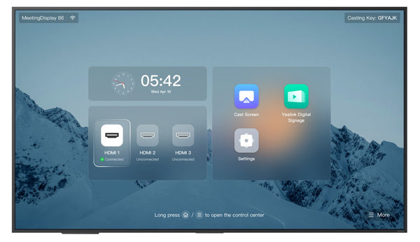 Yealink A50-031 MeetingBar Kit+Yealink MD86 MeetingDisplay Promotion,Save 40%,86" 4K Display,CTP25 Touch Panel,Wireless Casting,Android