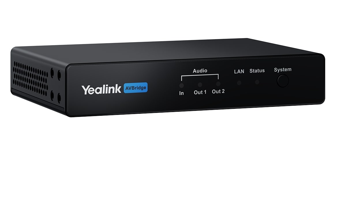 Yealink AVBridge Dante audio interface, MVC840 MVC860, CM50/CM20 ceiling microphones, VCM36-W microphones, 2x2 Dante, AES67, USB AV bridge, BYOD - Image 2