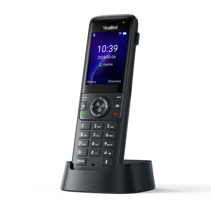 Yealink AX83H Handheld Wi-Fi IP Phone, Wi-Fi 6, Bluetooth, HD Audio, Smart Noise Cancellation, QuickCharge, Vibration, 3.5mm Headset Jack, Belt Clip, - Image 2
