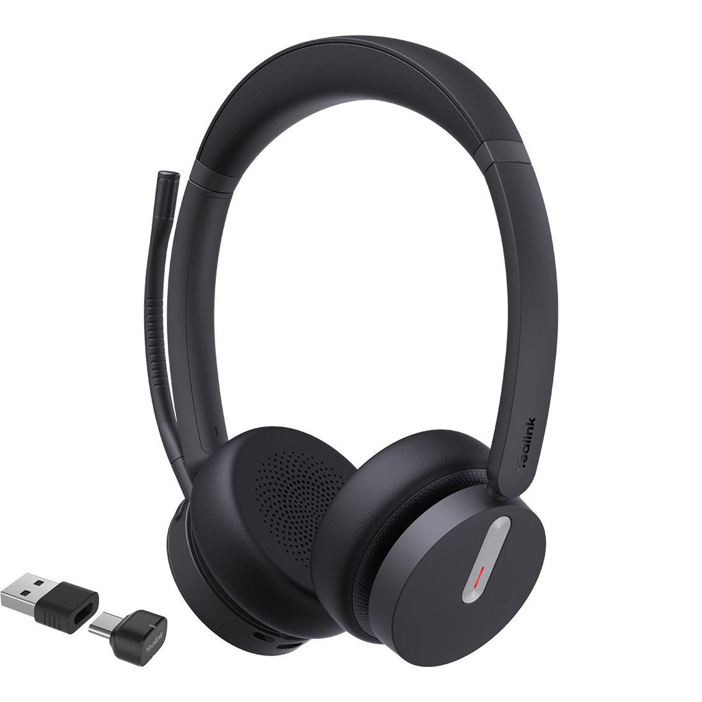 Yealink BH70 Bluetooth Wireless Stereo Headset UC, BT51 C Dongle with A Adapter, 3-Mic Noise Cancellation, 35 Hours Talk Time, Comfort Wearing - Image 1