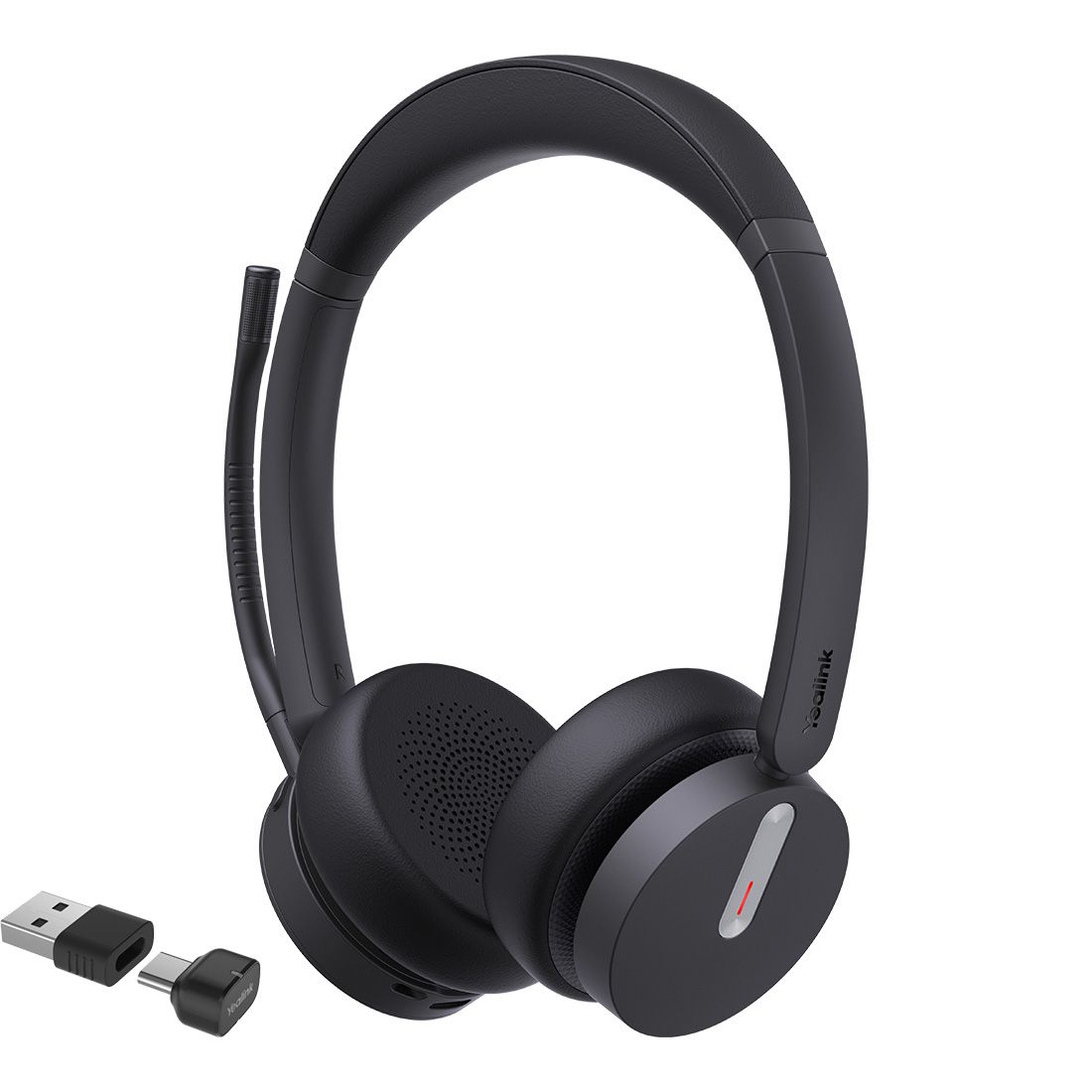 Yealink BH70 Bluetooth Wireless Stereo Headset UC, BT51 C Dongle with A Adapter, 3-Mic Noise Cancellation, 35 Hours Talk Time, Comfort Wearing - Image 1
