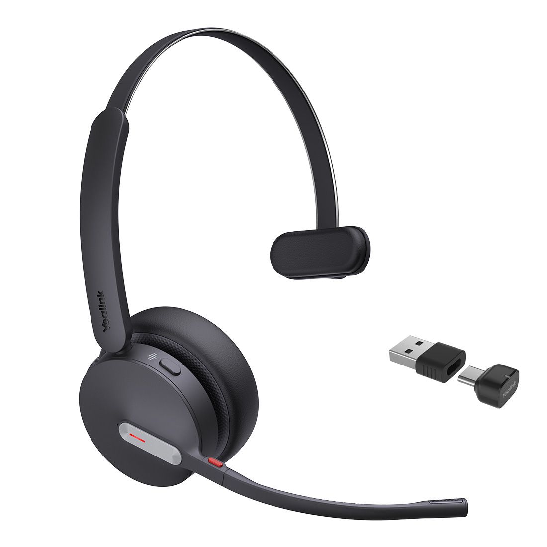 Yealink BH70 Bluetooth Wireless Mono Headset UC, 3 mic noise cancellation Talk time up to 35h BT51 C Dongle with Type A Adaper Comfort Wearing - Image 5
