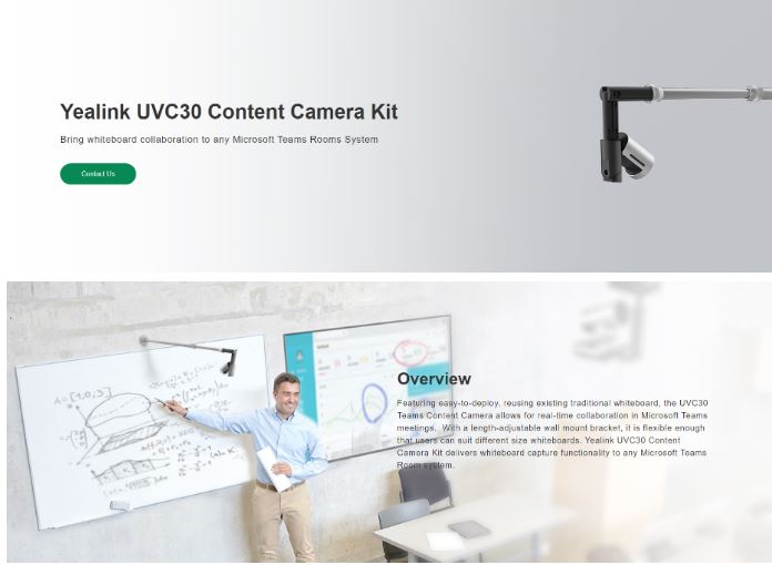 Yealink CCMK Content Camera Mount Kit, Wall Bracket, 5m USB Cable, Cable Lock,  Support The UVC30 Room camera. - Image 4