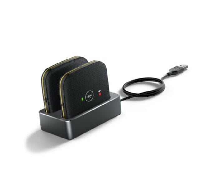 Yealink CPW65 2x Wireless DECT Microphones, includes 2x CPW65, Charging cradle and 40cm USB Cable, Suitable for CP965 Only - Image 1