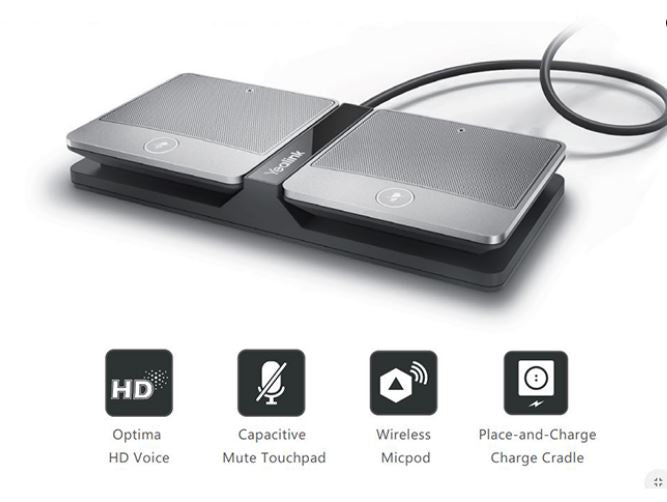 Yealink CPW90 Wireless Expansion Mic Package Suits MVC Systems - Inc the DD10K, DECT, HD Voice Quality, Echo cancellation, Full Duplex Technology - Image 4