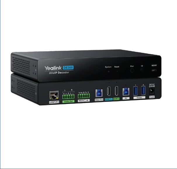 YealinkDE300,AV over IP, 4K@60Hz4:4:4,USB 3.0 capture for MTR,Seamless 2x2 Video Matrix Switching,Multiple USB Connectivity,HDCP 2.3,Gigabit Ethernet - Image 2
