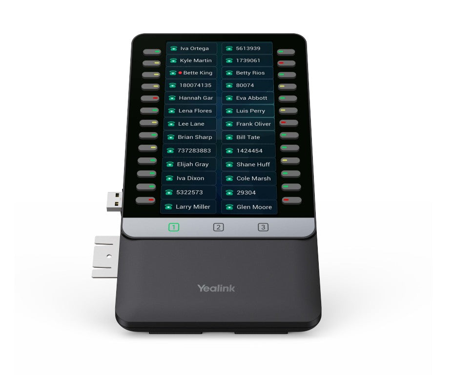 Yealink EXP55 Color Expansion Module, 5.5" Display, 78 Programmable Keys, Dual-Color LEDs, 3-Page View, USB Port, Compatible with T7X/T8X Series - Image 4