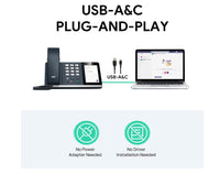 Yealink MP45 USB Teams Phone Desk Corded Phones for Work, Certified by Microsoft Teams Skype for Business System, Powered by Computer via USB-A/C - Image 3