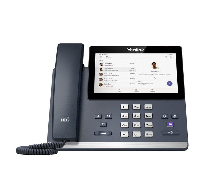 Yealink MP56 E2 Teams IP Phone, Android 13, Mid-level, Teams and Skype Compatible, 7-inch touchscreen, HD Audio, Teams button, Supports Office 365 - Image 2