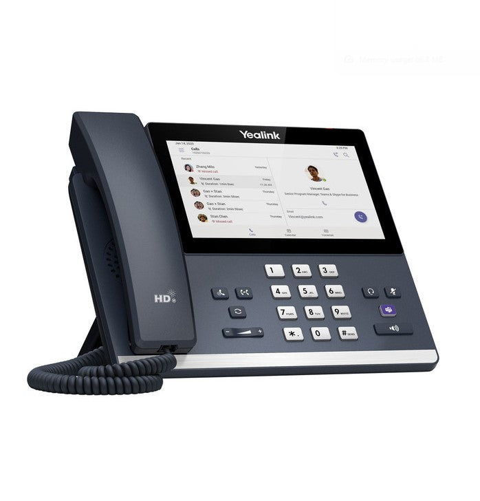 Yealink MP56 E2 Teams IP Phone, Android 13, Mid-level, Teams and Skype Compatible, 7-inch touchscreen, HD Audio, Teams button, Supports Office 365 - Image 3