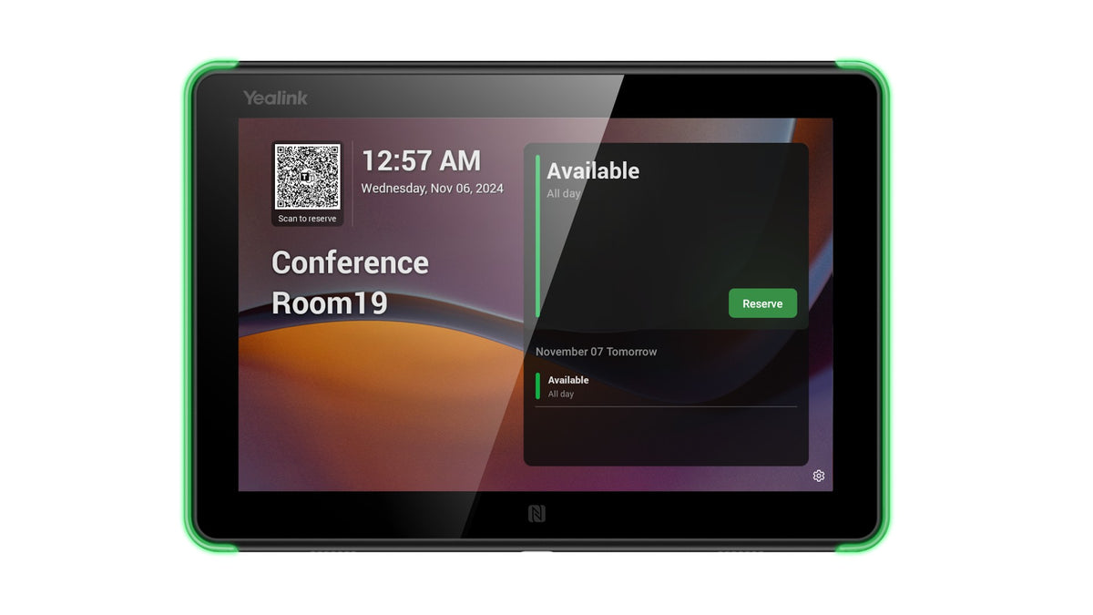 Yealink Roompanel Android based Scheduling Panel 8-inch, flush mount kit for wall or glass, 20° Tilt, PSU included, Yealink Platform, Microsoft Teams, - Image 5