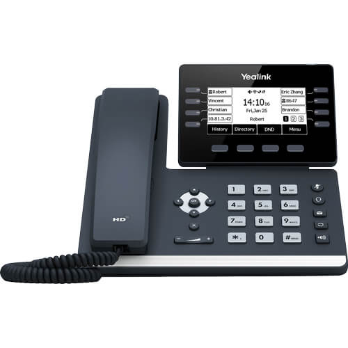 *LS Yealink SIP-T53W, 12 Line IP HD Phone, 3.7" 360 x 160 greyscale screen, HD voice, Dual Gig Ports, Built in Bluetooth and WiFi, USB 2.0 Port, SBC R - Image 1