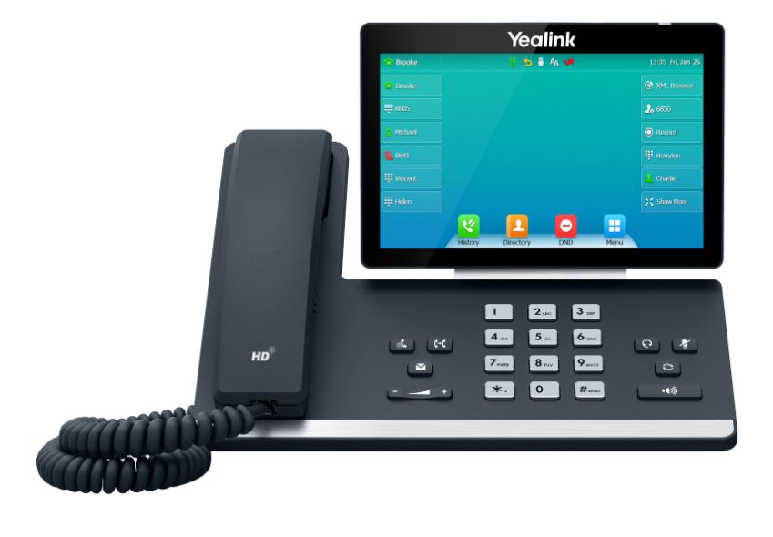 Yealink SIP-T57W, 16 Line IP HD Phone, 7" 800 x 480 colour screen, HD voice, Dual Gig Ports, Built in Bluetooth and WiFi, USB 2.0 Port, SBC Ready - Image 4