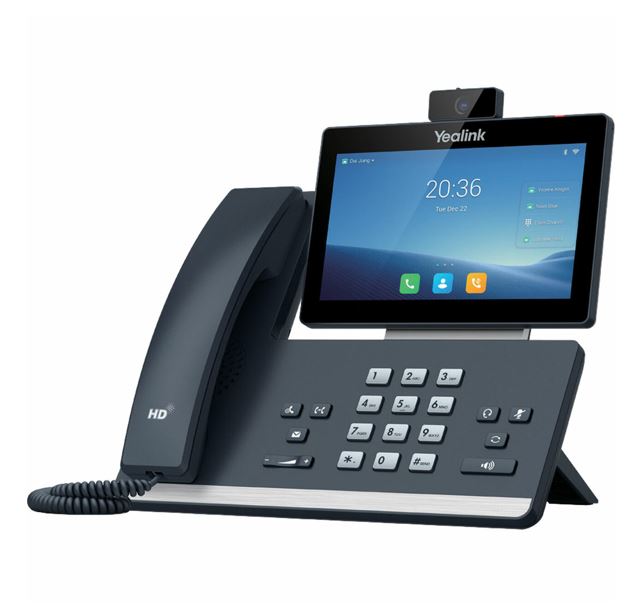 Yealink T58W-C 16 Line IP HD Android Phone with HD Camera, 7" colour touch screen, HD voice, Dual Gig Ports, Built-in Bluetooth& Wifi, USB 2.0 *LS - Image 1