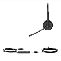 Yealink UH34 SE Dual USB Wired Headset Teams Certified Wideband Noise Cancelling Headset, USB and 3.5mm Jack Controller&Teams Button, Ultra-Lightweigh - Image 3