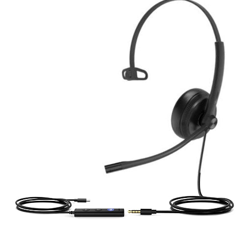 Yealink TEAMS-UH34SE-M-C Teams Certified Wideband Noise Cancelling Headset, USB-C and 3.5mm Jack, Controller with Teams Button, Ultra Lightweight - Image 5