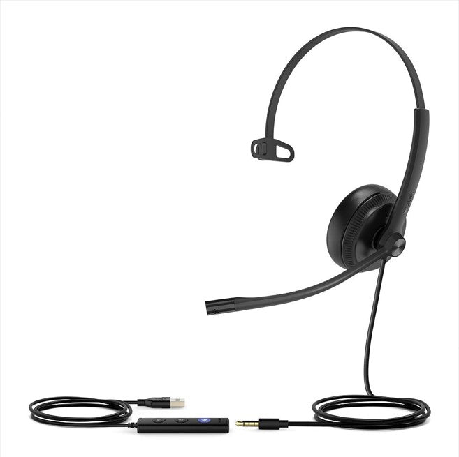 Yealink UH34SE Teams Certified Wideband Noise Cancelling Headset, USB and 3.5mm Jack, Controller with Teams Button, Mono, Ultra Lightweight Design - Image 4