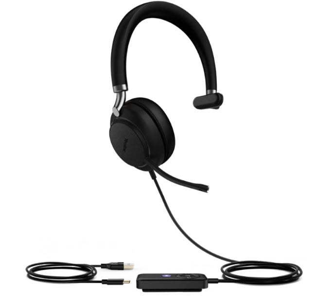 Yealink UH38 Mono Mode USB and Bluetooth Headset, USB-A,Teams Call Controller with Built-In Battery Dual Noise-Canceling Mics, Busy Light, Teams EOL - Image 2