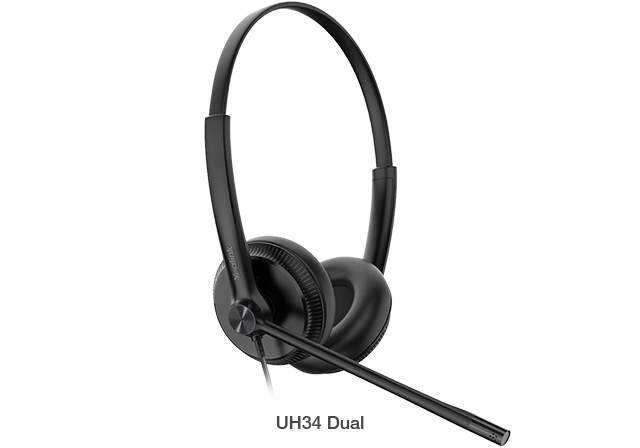 Yealink UH34 Dual Teams USB Headset, Lightweight, All Day Wearing Comfort, Ear Wideband Noise Cancelling Microphone, Leather Ear Cushions, USB-A - Image 5