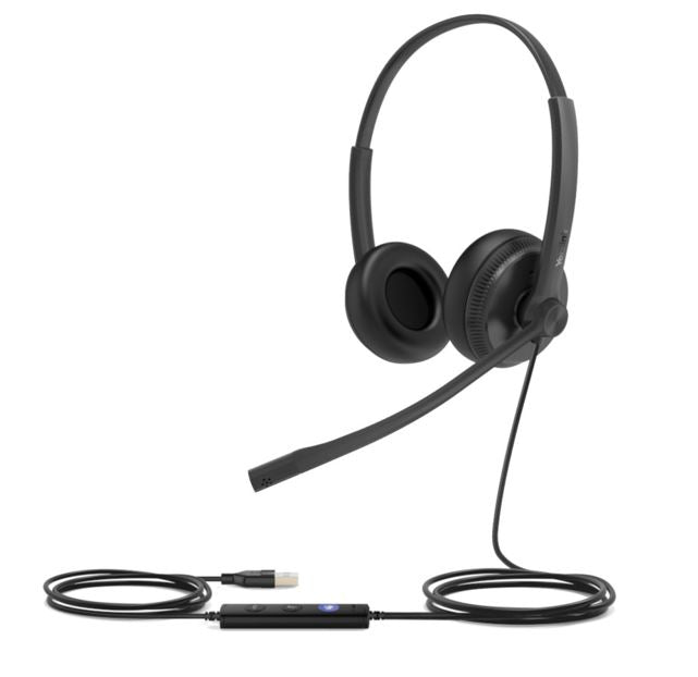Yealink UH34 Dual Teams USB Headset, Lightweight, All Day Wearing Comfort, Ear Wideband Noise Cancelling Microphone, Leather Ear Cushions, USB-A - Image 2