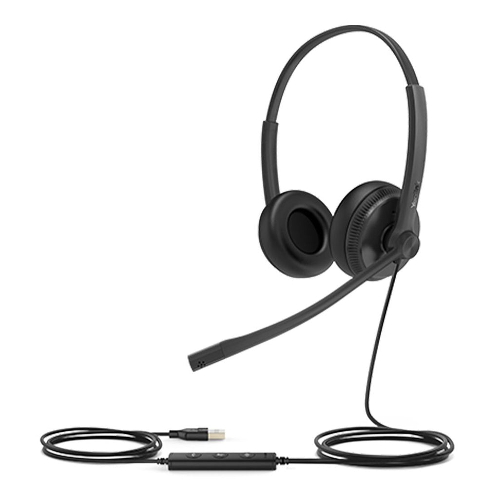 Yealink UH34 Dual UC USB Headset, Lightweight, All Day Wearing Comfort, Ear Wideband Noise Cancelling Microphone, Leather Ear Cushions, USB-A - Image 2