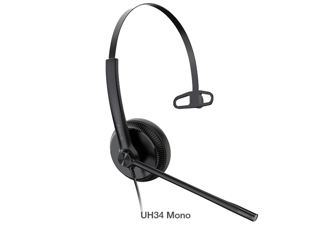 Yealink UH34 Mono Teams USB Headset, Lightweight, All Day Wearing Comfort, Ear Wideband Noise Cancelling Microphone, Leather Ear Cushions, USB-A - Image 5