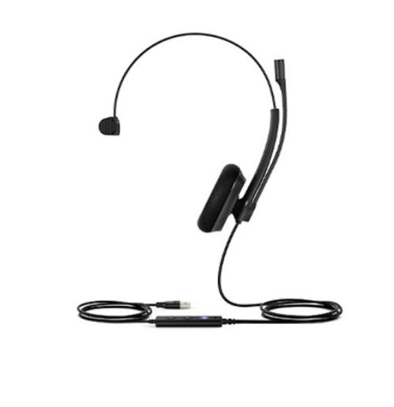 Yealink UH34 Lite Mono UC USB Headset, Lightweight, All Day Wearing Comfort, Ear Wideband Noise Cancelling Microphone, Foamy Ear Cushions, USB-A - Image 2