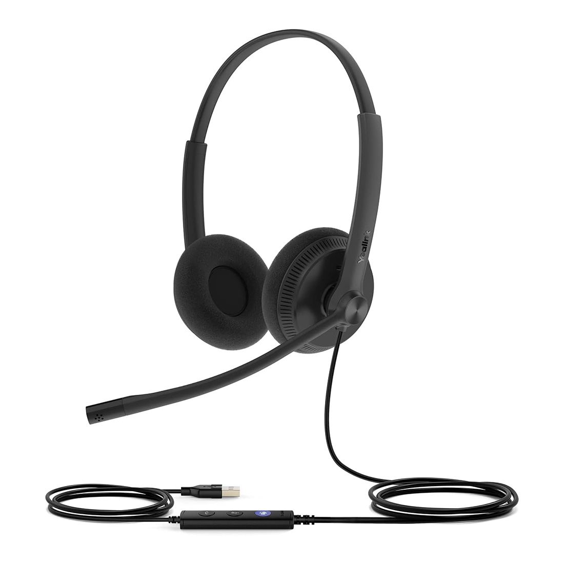 Yealink UH34 Lite Dual Teams USB Headset, Lightweight, All Day Wearing Comfort, Ear Wideband Noise Cancelling Microphone, Foamy Ear Cushions, USB-A - Image 2