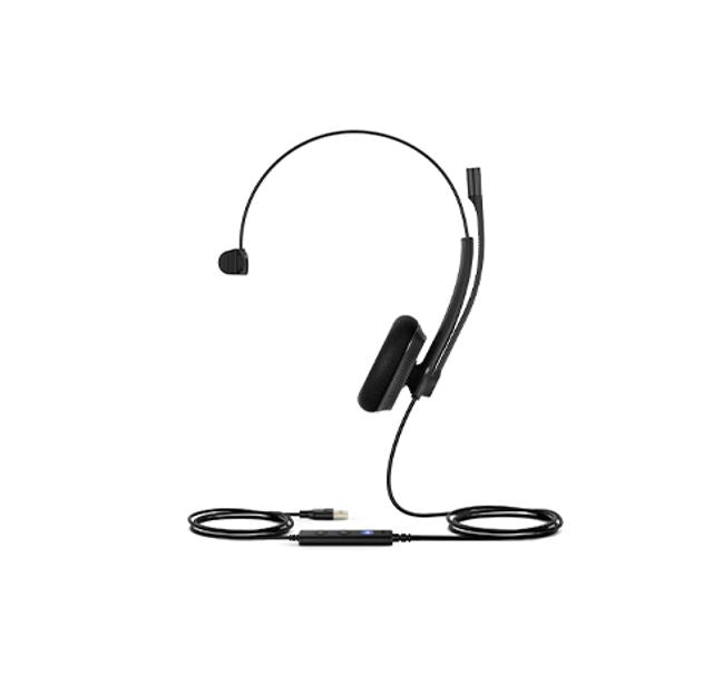Yealink UH34 Lite Mono Teams USB Headset, Lightweight, All Day Wearing Comfort, Ear Wideband Noise Cancelling Microphone, Foamy Ear Cushions, USB-A - Image 2