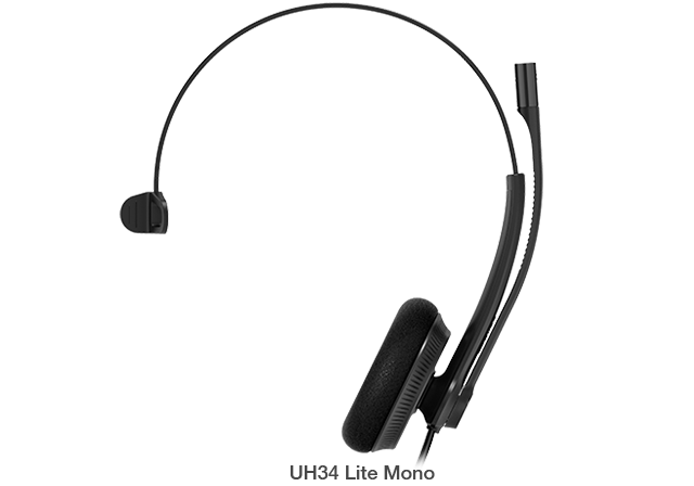 Yealink UH34 Lite Mono Teams USB Headset, Lightweight, All Day Wearing Comfort, Ear Wideband Noise Cancelling Microphone, Foamy Ear Cushions, USB-A - Image 5