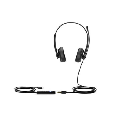 * LS Yealink UH34 Special Edition Dual UC USB Headset, USB-C  3.5mm, Audio Clarity, Noise Cancelling Headset, USB-C and 3.5mm, Leather Ear Cushions - Image 2