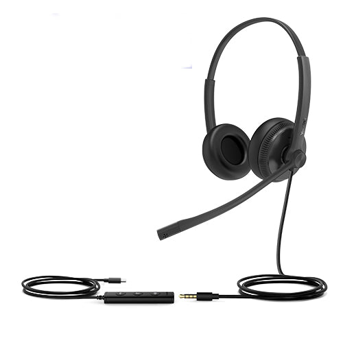 * LS Yealink UH34 Special Edition Dual UC USB Headset, USB-C  3.5mm, Audio Clarity, Noise Cancelling Headset, USB-C and 3.5mm, Leather Ear Cushions - Image 3