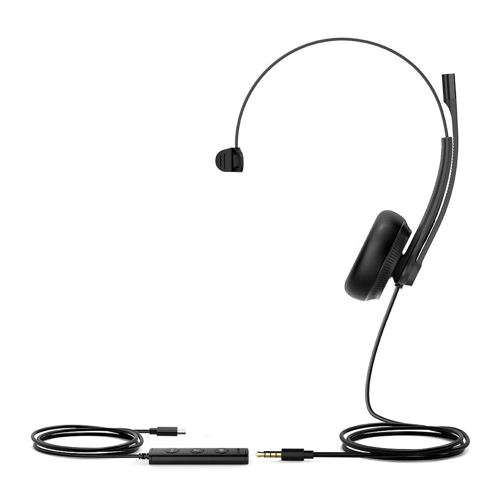 Yealink UH34 Special Edition Mono UC USB Headset, USB-C  3.5mm, Audio Clarity, Noise Cancelling Microphone, Leather Ear Cushions, YHC20 Controller - Image 5