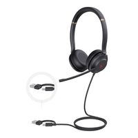 Yealink UH37 Dual USB-C/A USB Wired Headset, UC Dual, USB-C/A, 35mm Speakers, Stereo, HD Audio, 2Mic Noise Killer, Microsoft Teams & UC Certified - Image 5