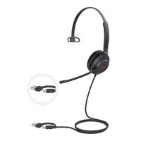 Yealink UH37 Mono USB Wired Headset, UC, USB-C/A, 35mm Speaker, Busylight, Leather Ear Cushion,HD Audio, 2Mic Noise Killer, Microsoft Teams & UC - Image 5