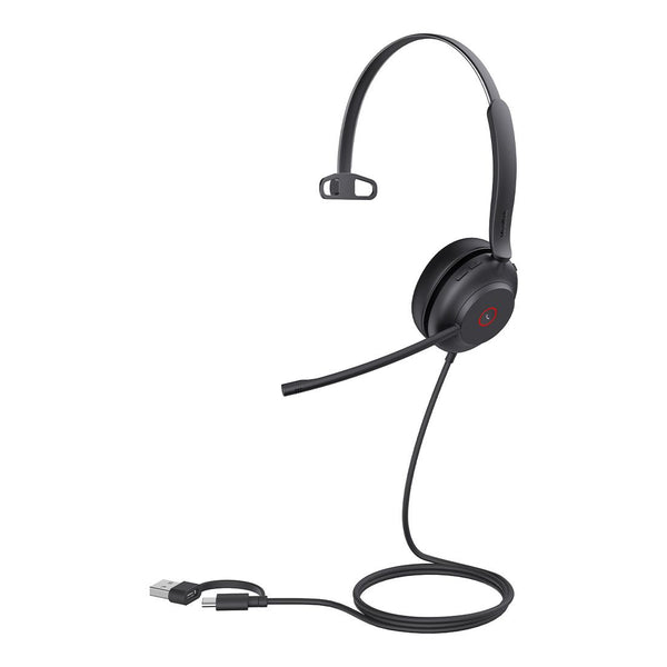 Yealink UH37 Mono USB Wired Headset, UC, USB-C/A, 35mm Speaker, Busylight, Leather Ear Cushion,HD Audio, 2Mic Noise Killer, Microsoft Teams & UC