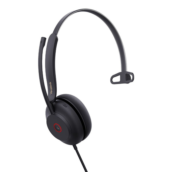 Yealink UH37 Mono USB Wired Headset, UC, USB-C, 35mm Speaker, Busylight, Leather Ear Cushion,HD Audio, 2Mic Noise Killer, Microsoft Teams & UC