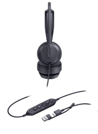Yealink UH42 Dual Teams USB-C/A Microsoft Certified Teams USB Wired Headset, Noise-Canceling Microphone, Leather Ear Cushions Controller Teams  button - Image 3