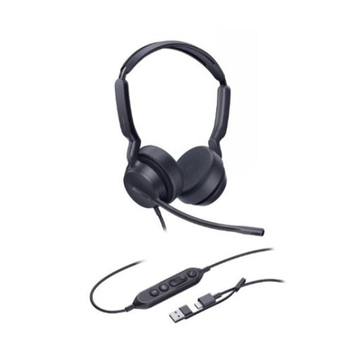 *LS Yealink UH42SE Dual UC USB-C/A, USB Wired Headset, Noise-Canceling Microphone, Leather Ear Cushions Control - Image 1