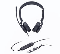 Yealink UH44 Dual Teams USB-C/A Microsoft Certified Teams USB Wired HeadsetDual Noise-Canceling Microphones 35mmSpeaker Busylight Leather Ear Cushions - Image 2